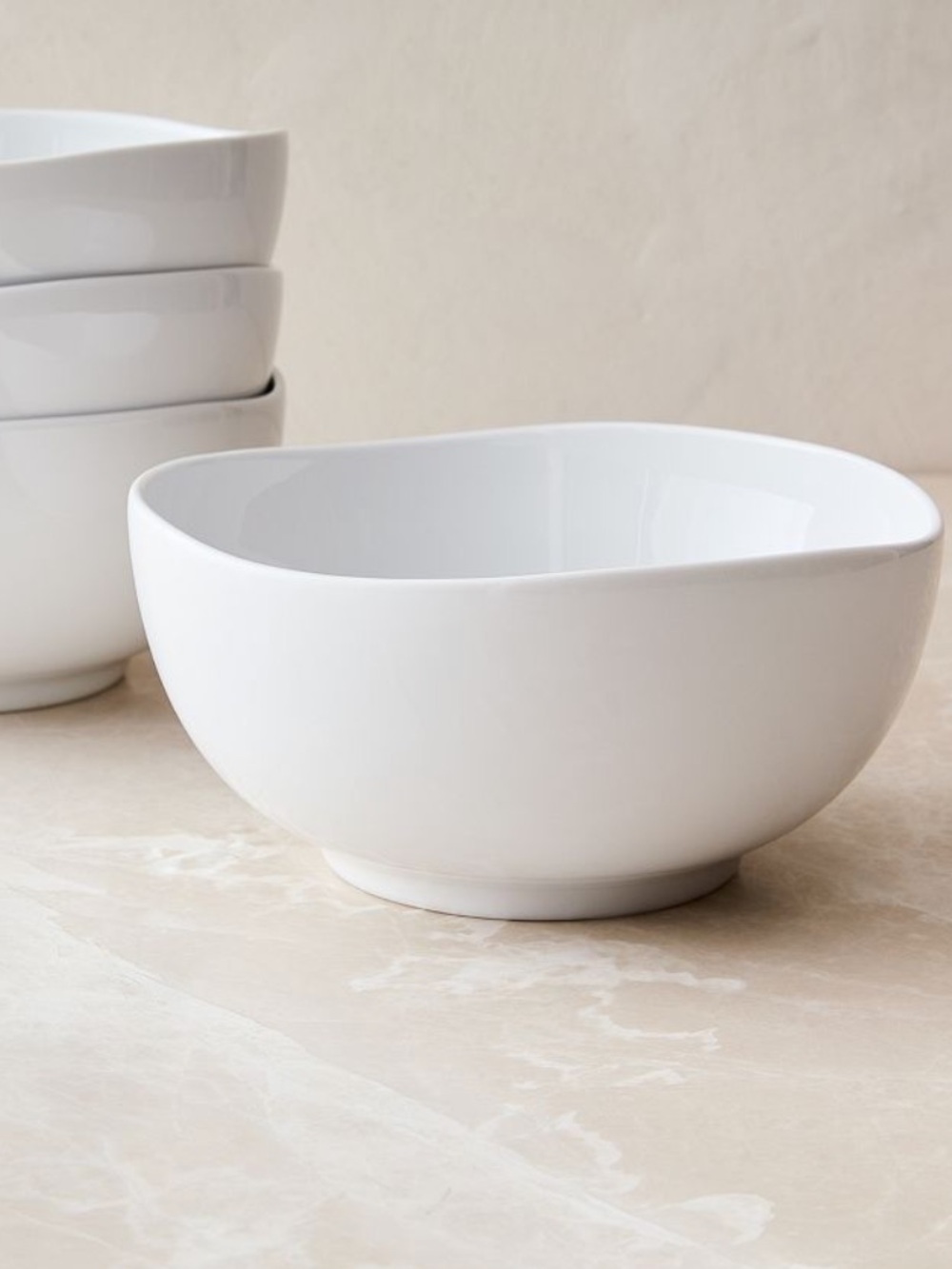 West Elm Organic Porcelain Bowl Set of 4 bowls